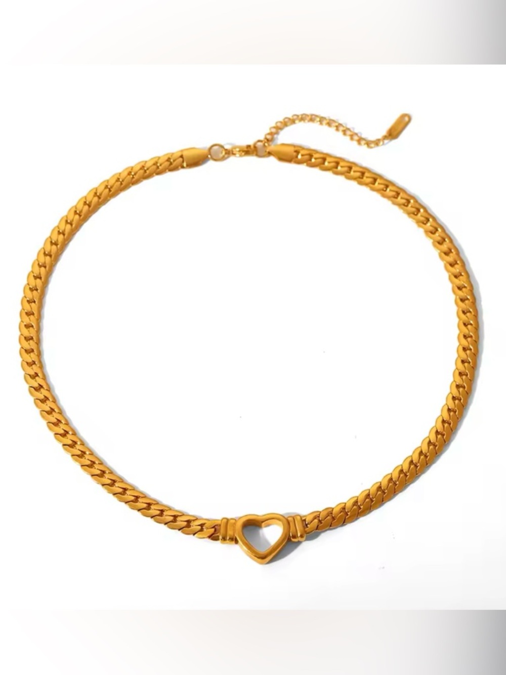 Gold Heartlink Chain Necklace